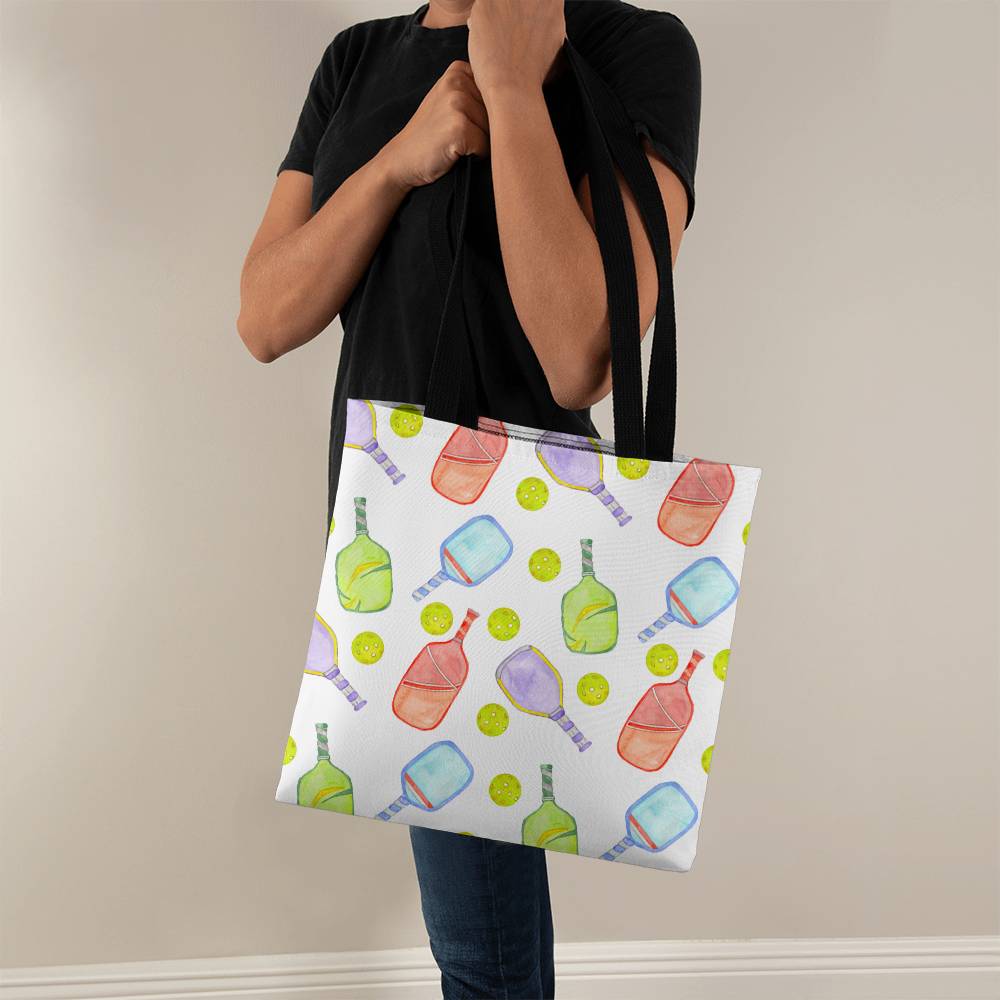 Pickleballers Tote bag with Colourful  Paddles