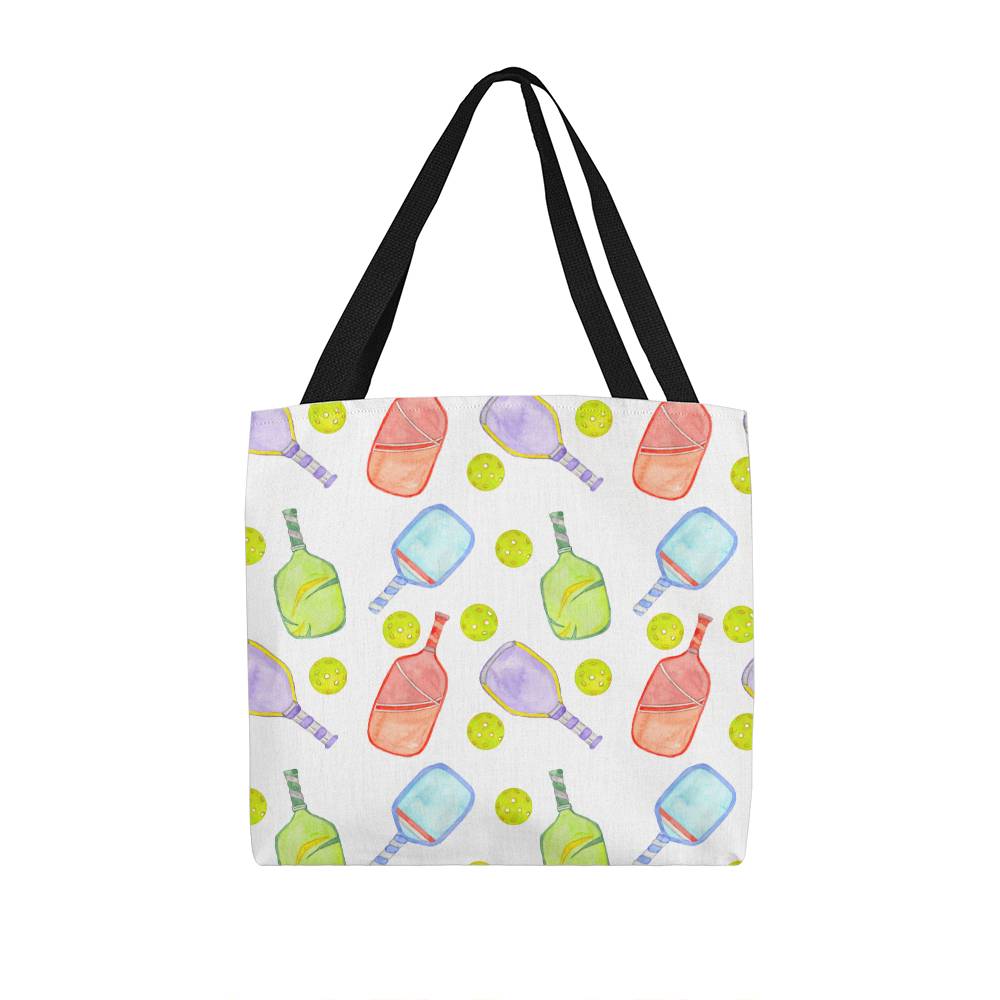 Pickleballers Tote bag with Colourful  Paddles