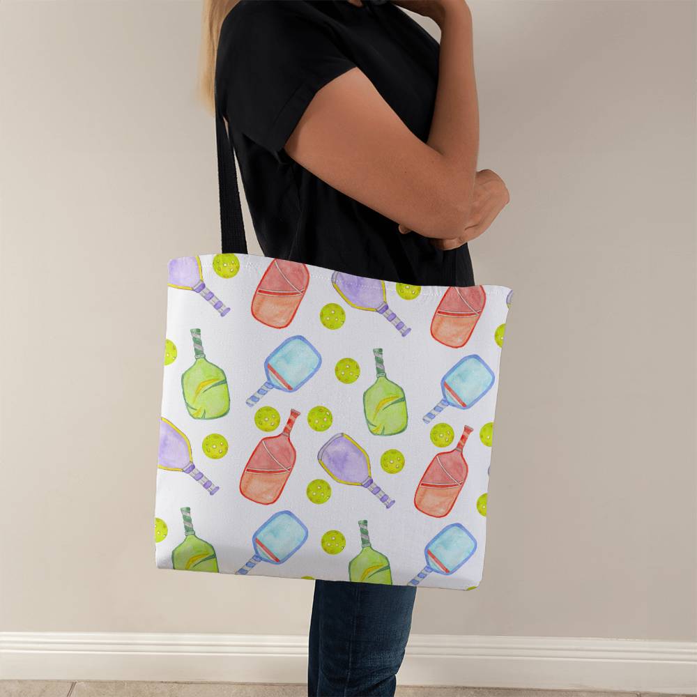 Pickleballers Tote bag with Colourful  Paddles