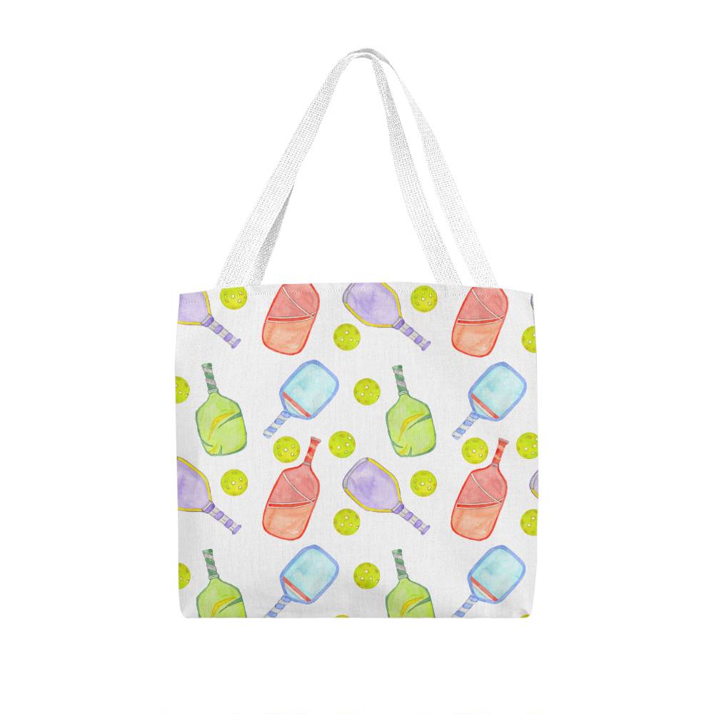 Pickleballers Tote bag with Colourful  Paddles