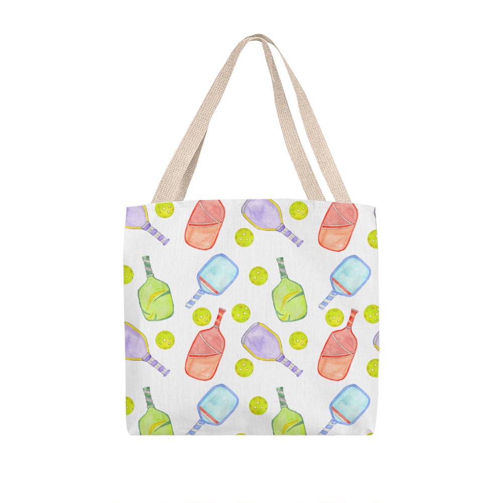 Pickleballers Tote bag with Colourful  Paddles