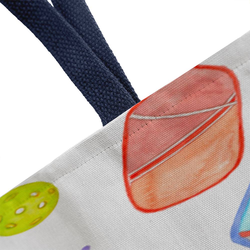 Pickleballers Tote bag with Colourful  Paddles